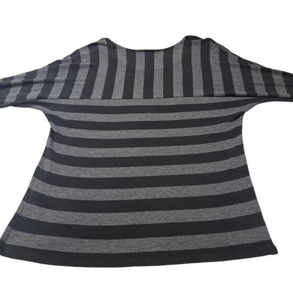 Three Dots Sweater Womens X Small Shirt Oversized Striped Long Sleeve Top Casual - Picture 1 of 10